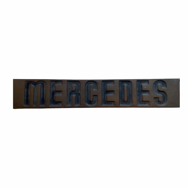 Vintage License Plate Holder - Mercedes Benz (Close Up)