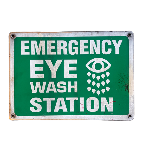 Emergency Eye Wash Station Sign