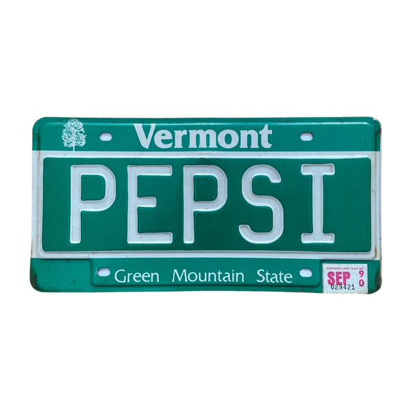 Vermont “PEPSI” Cola Vanity License Plate