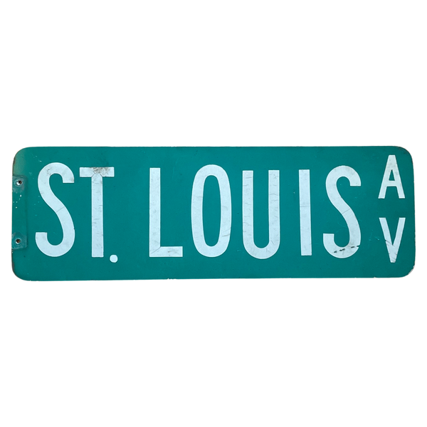 Vintage St. Louis (Saint Louis) Street Sign