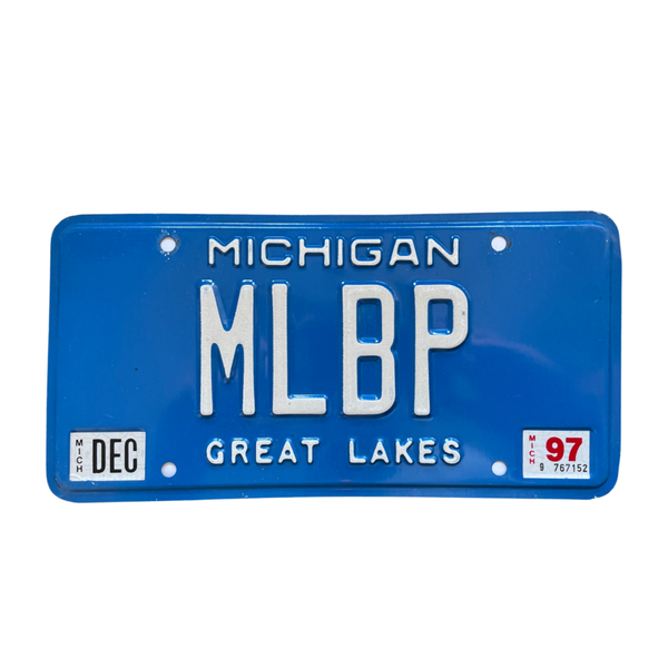Michigan “MLBP” Vanity License Plate