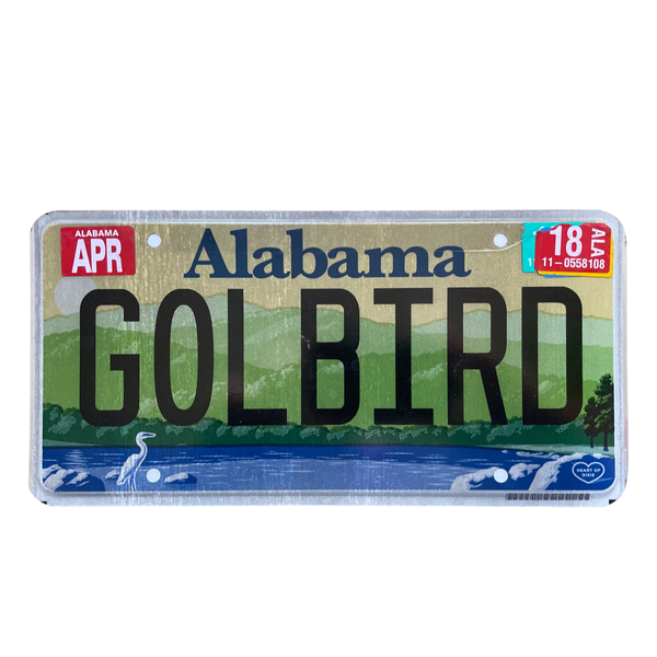 Alabama “GOLBIRD” Vanity License Plate