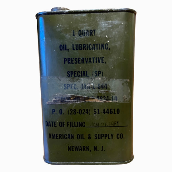 Oil Lubricating Preservative Military Can (Empty)