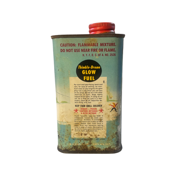 Cox Thimble-Drome Glow Fuel Can, Half Pint (Empty)