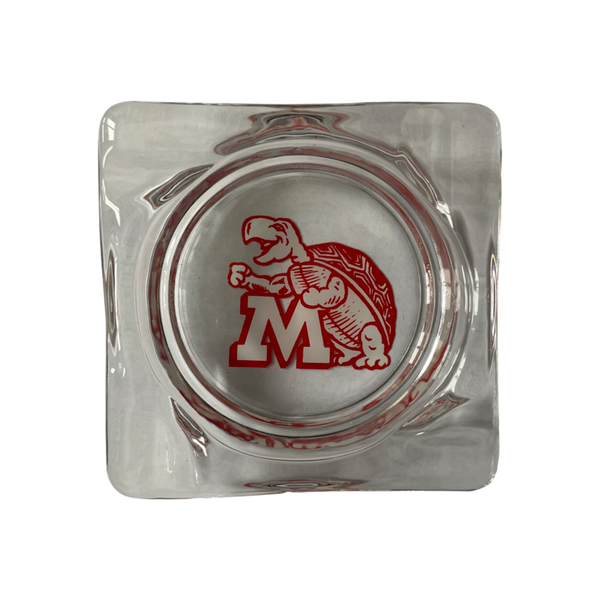 University of Maryland Terrapins Glass Vintage Ashtray