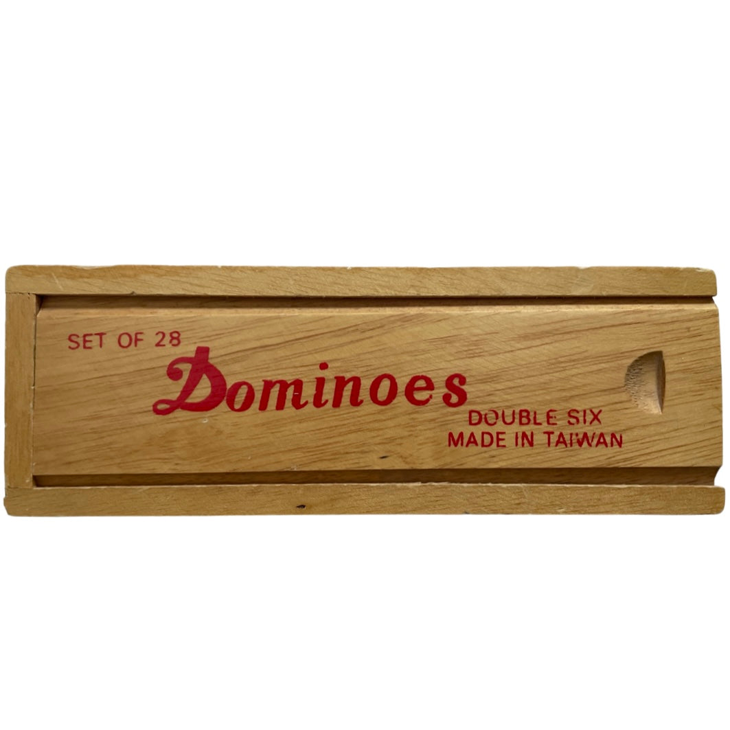 Ivory-Colored Vintage Dominoes Game Set