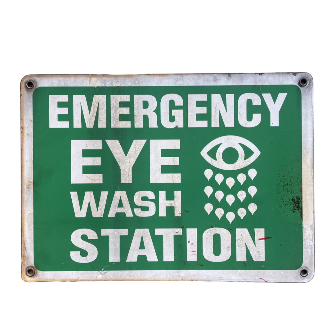 Emergency Eye Wash Station Sign