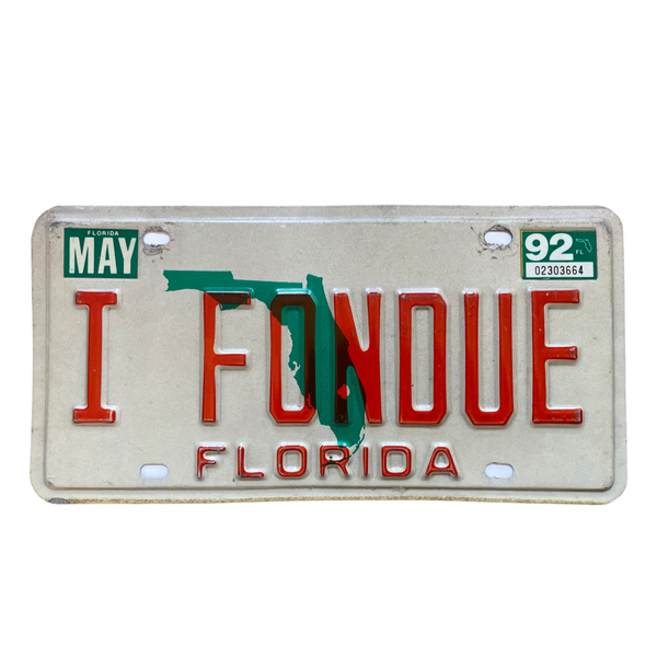 Vanity License Plate - I FONDUE
