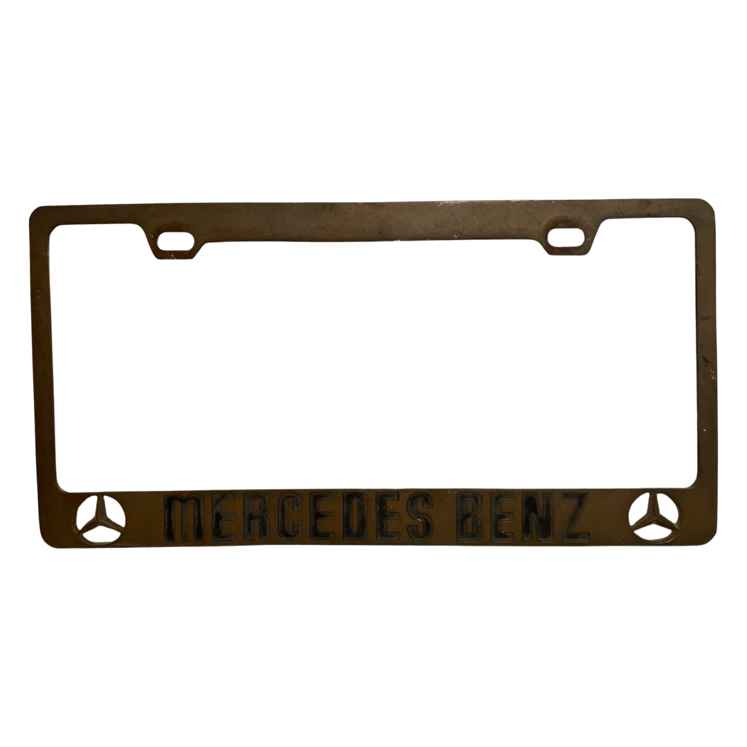 Vintage License Plate Holder - Mercedes Benz